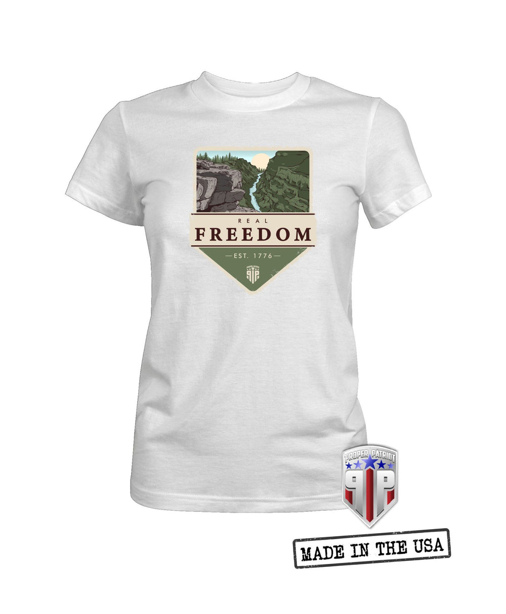 Real Freedom - American Outdoor Apparel - USA Shirt - Women's Patriotic  Shirts – Proper Patriot